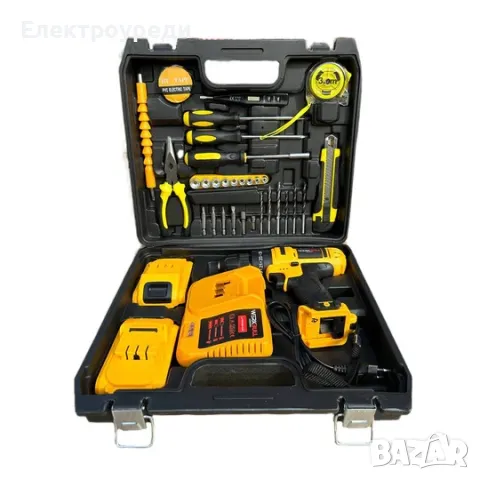 Немски Ударен Винтоверт WerkBull 40части с две батерии 36v + Подарък Прободен Трион, снимка 3 - Винтоверти - 47620508