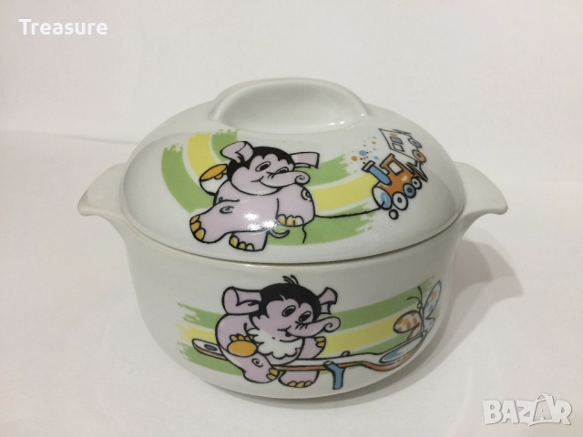 Порцеланов супник Диамант - Разград, детски мотив, снимка 2 - Антикварни и старинни предмети - 40953925