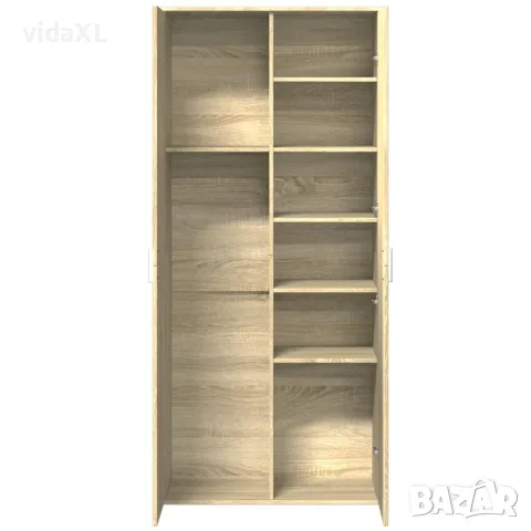 vidaXL Висок шкаф, сонома дъб, 80x35x180 см, инженерно дърво, снимка 7 - Шкафове - 56146799