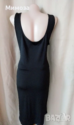 2XL Черна, еластична изчистена рокля, снимка 3 - Рокли - 50500967