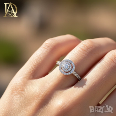 Нов Златен Пръстен с 0.78кт Естествени Диаманти, снимка 3 - Пръстени - 42864057