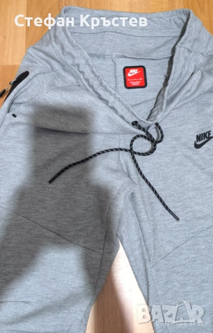 Оригинален NIKE Tech Fleece "Heather Grey" track pants S размер, снимка 5 - Спортни дрехи, екипи - 52713799
