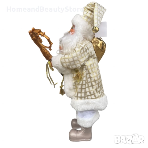 Дядо Коледа в златно , снимка 3 - Декорация за дома - 52598166