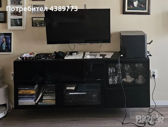 Продавам черен TV шкаф IKEA BESTÅ 180см, снимка 1