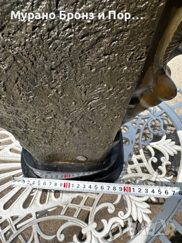 Масивен бронз (15 кг) – „Египетска танцьорка“ Арт Деко, подпис Milo, 58 см, снимка 7 - Антикварни и старинни предмети - 53984069