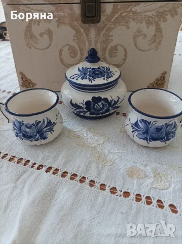 Ръчно декорирана португалска бяла керамика 