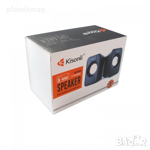 Тонколони Kisonli S-444, 2x3W, USB, Черни, снимка 2 - Тонколони - 34921875