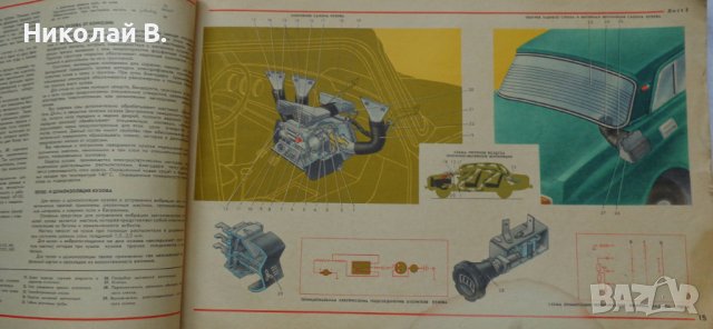Книга Цветен албум автомобили Москвич 2140/2108 Машиностроение Москва 1981 год на Руски език, снимка 7 - Специализирана литература - 37079835
