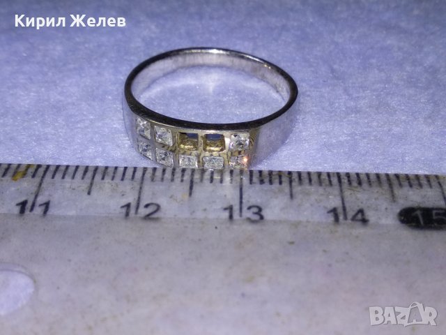 СКЪПОЦЕНЕН СРЕБЪРЕН ФешънАРТ ПРЪСТЕН РОДИРАНО СРЕБРО 925 сЛАБОРАТОРЕН МОЙСАНИТ 2камъка ЛИПСВАТ 39720, снимка 3 - Пръстени - 42843866
