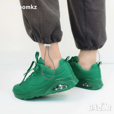 Зелени дамски маратонки с въздушна камера D9157-10 Green, снимка 4 - Маратонки - 49361756