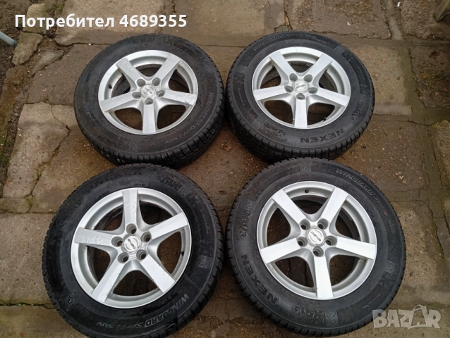 Продавам лети джанти 16-ки със зимни гуми 