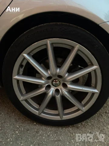 Оригинални 19" Ti джанти за Alfa Romeo 159 / Brera с гуми Continental SportContact 7 (245/40/19), снимка 3 - Гуми и джанти - 55963597