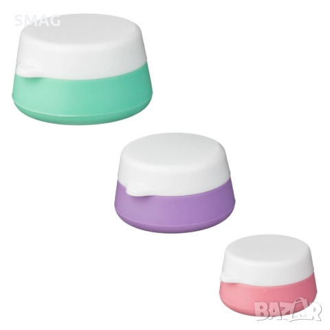 ChatGPT said:  Комплект силиконови бурканчета за пътуване 10/20/30 мл – 3 броя_1236570, снимка 2 - Други - 52329078