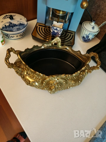 Масивна антикварна  бронзова фруктиера , снимка 2 - Декорация за дома - 51769826