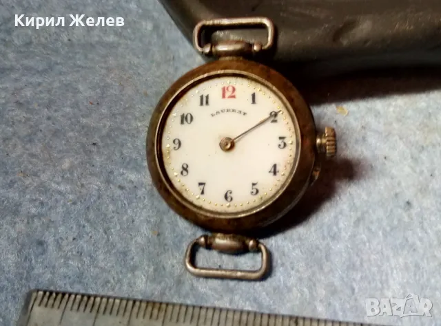 LAUREAT Стар СРЕБЪРЕН ДЖОБЕН ЧАСОВНИК СРЕБРО 800 ПРЕПРАВЕН на РЪЧЕН 48390, снимка 11 - Антикварни и старинни предмети - 48033838