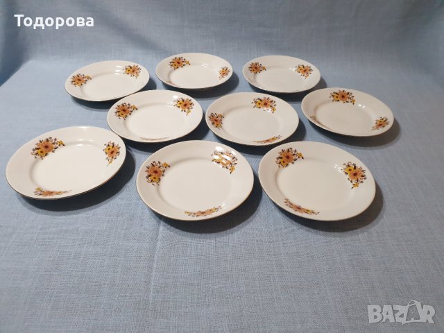 Порцеланови чинии- 9 броя- Дянко Стефанов