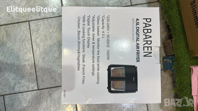 PABAREN 4.5L 1500W Дигитален екран модел от 2025 360 градуса видимост на храната, снимка 4 - Мултикукъри - 52188713