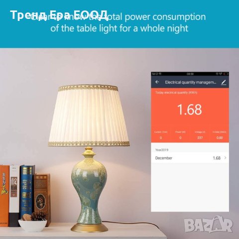 eMylo WiFi смарт прекъсвач с електромер 60А, снимка 3 - Друга електроника - 42769382