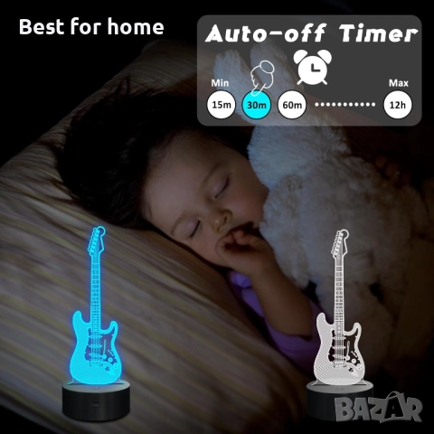 3D LED лампа за оптични илюзии с дистанционно управление и таймер, снимка 5 - Други - 52415111