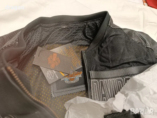Ново кожено яке Harley Davidson L / Харлей Дейвидсън, снимка 11 - Якета - 56182432