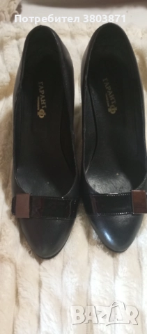 Дамски кожени обувки с ток 9 см