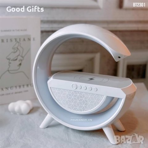 Смарт LED лампа - зарядно с високоговорител и радио, снимка 4 - Безжични зарядни - 42835557