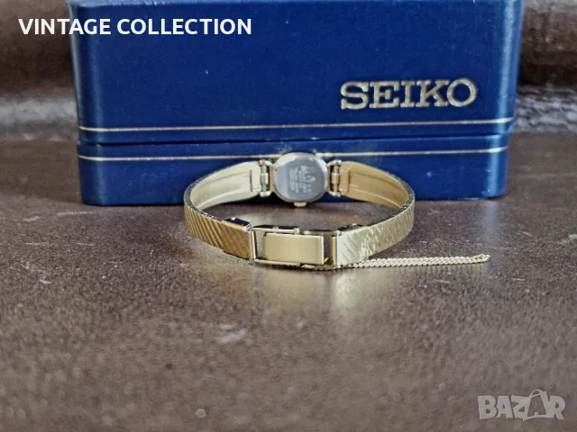 SEIKO СЕЙКО Дамски Часовник Гривна Позлатен с Кутия Перфектно Състояние, снимка 6 - Дамски - 48746054