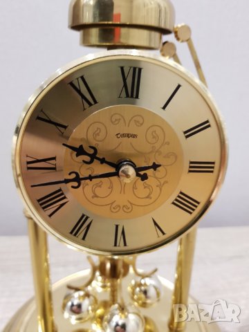 Немски настолен кварцов часовник с колба и с гонг, снимка 8 - Антикварни и старинни предмети - 38333343