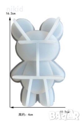 3D голямо мече силиконов молд шоколадово шоколадова изненада чупене черупка пълнене шоколад торта , снимка 5 - Форми - 35109469