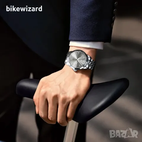 OLEVS Мъжки кварцов часовник с дата и ден от седмицата, снимка 4 - Мъжки - 48668699