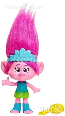 Нова DreamWorks Trolls Poppy кукла със светеща коса и музика, снимка 1 - Кукли - 42731215