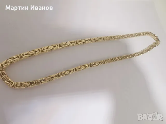 Златен синджир кралска плетка 3, снимка 4 - Колиета, медальони, синджири - 50006758