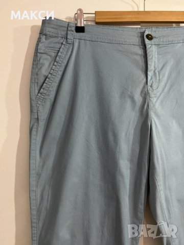 Макси елегантен еластичен панталон с джобове в пастелно синьо, снимка 2 - Панталони - 42914474