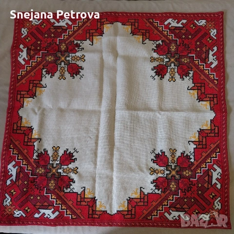 Каре на ленена панама 