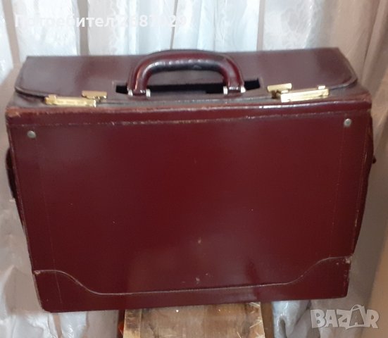 amiet suitcase  Стара чанта, куфар, цвят бургунди