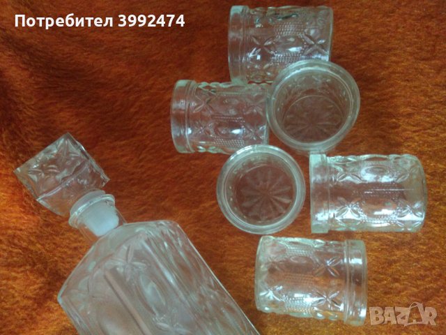 Гарафа и 6 чаши за алкохол/уиски, снимка 7 - Чаши - 44386104