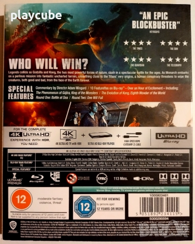 Годзила срещу Конг - Godzilla VS. Kong - 4K Ultra HD + Blu-Ray - С БГ субтитри, снимка 3 - Blu-Ray филми - 52499509