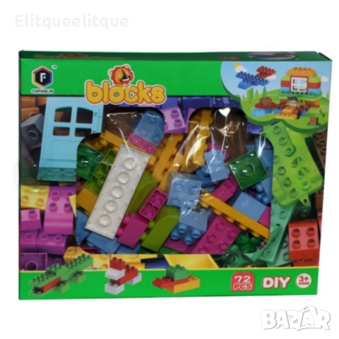 Детски конструктор Blocks 72 части, снимка 5 - Образователни игри - 52200077