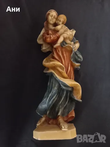 ВОСЪЧНА фигура на Мадона с младенеца, снимка 1