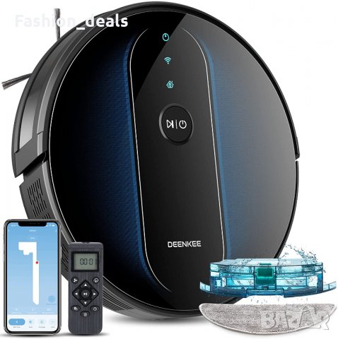 Нова силно смукателна тиха прахосмукачка робот с моп, Wi-Fi и Alexa