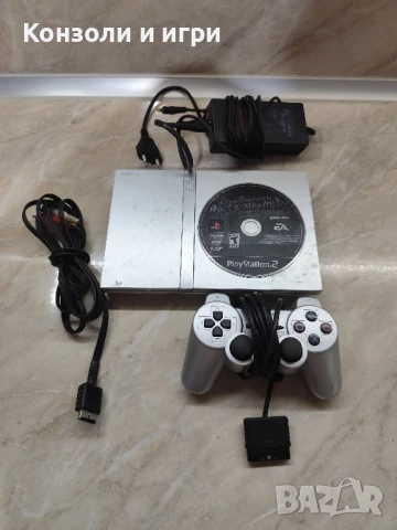 PS2 Slim Silver - NTSC + подарък NFS Most Wanted