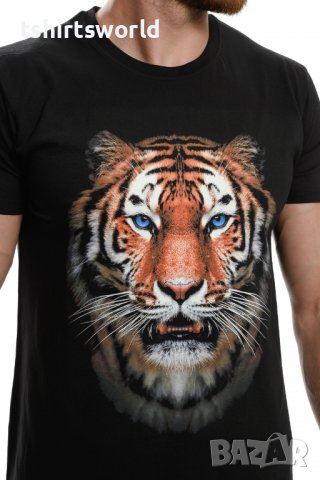 Нова мъжка тениска с дигитален печат Тигър, снимка 2 - Тениски - 29888475