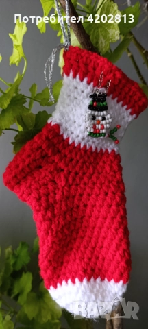 Ръчно изработени Коледни чорапи , снимка 3 - Декорация за дома - 52503549