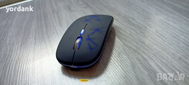 Безжична мишка с RGB подсветка слим, снимка 3 - Клавиатури и мишки - 40197034