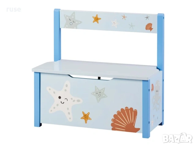 НОВИ! Детска дървена пейка с ракла