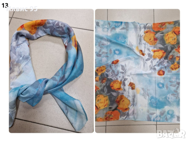 Дамски шал изработен от памук, снимка 13 - Шалове - 44797432