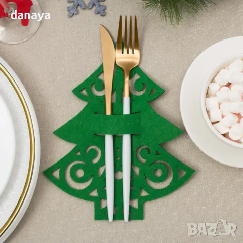 5348 Коледен калъф за прибори Елхичка