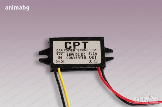 ANIMABG Конвертор от 12V на 5V / 3A, снимка 4 - Друга електроника - 35542203