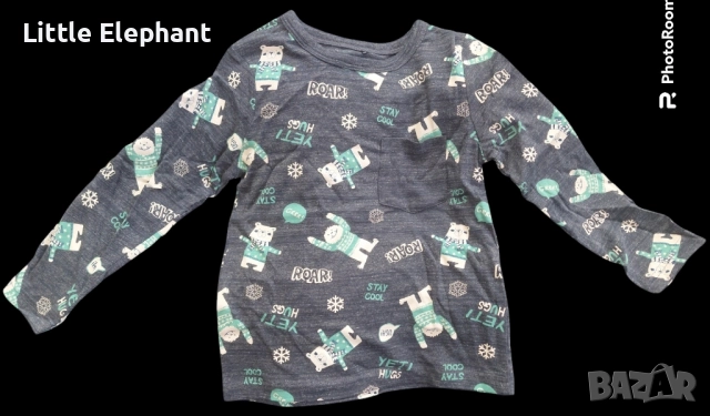 Блузка с дълъг ръкав чудовища и Йети за 12-18 мес момченце,колекция"Animals",Англия/нова