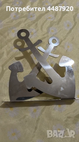 Красив салфетник от неръждаема стомана Котва